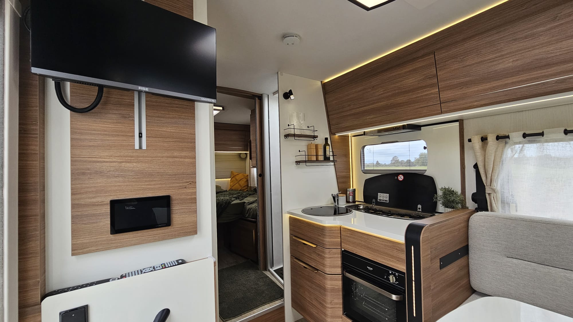 Cosy, well-presented motorhome interior